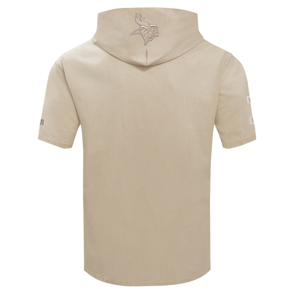 Minnesota Vikings Pro Standard Neutrals Capsule Short Sleeve Pullover Hoodie - Tan - NFL