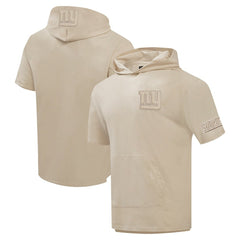 New York Giants Pro Standard Neutrals Capsule Short Sleeve Pullover Hoodie - Tan - NFL