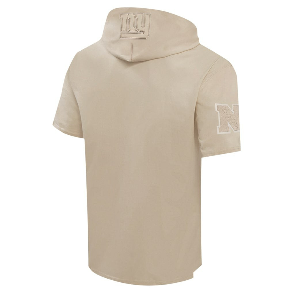 New York Giants Pro Standard Neutrals Capsule Short Sleeve Pullover Hoodie - Tan - NFL