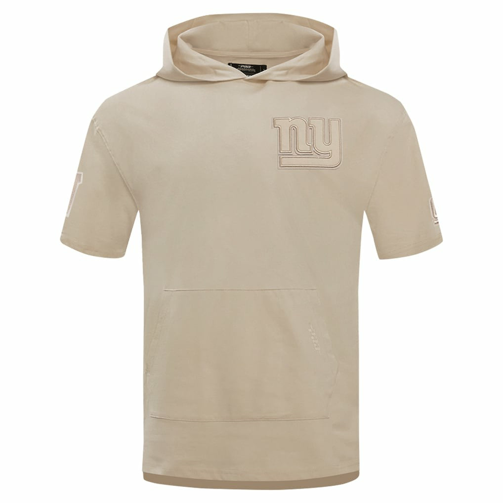 New York Giants Pro Standard Neutrals Capsule Short Sleeve Pullover Hoodie - Tan - NFL