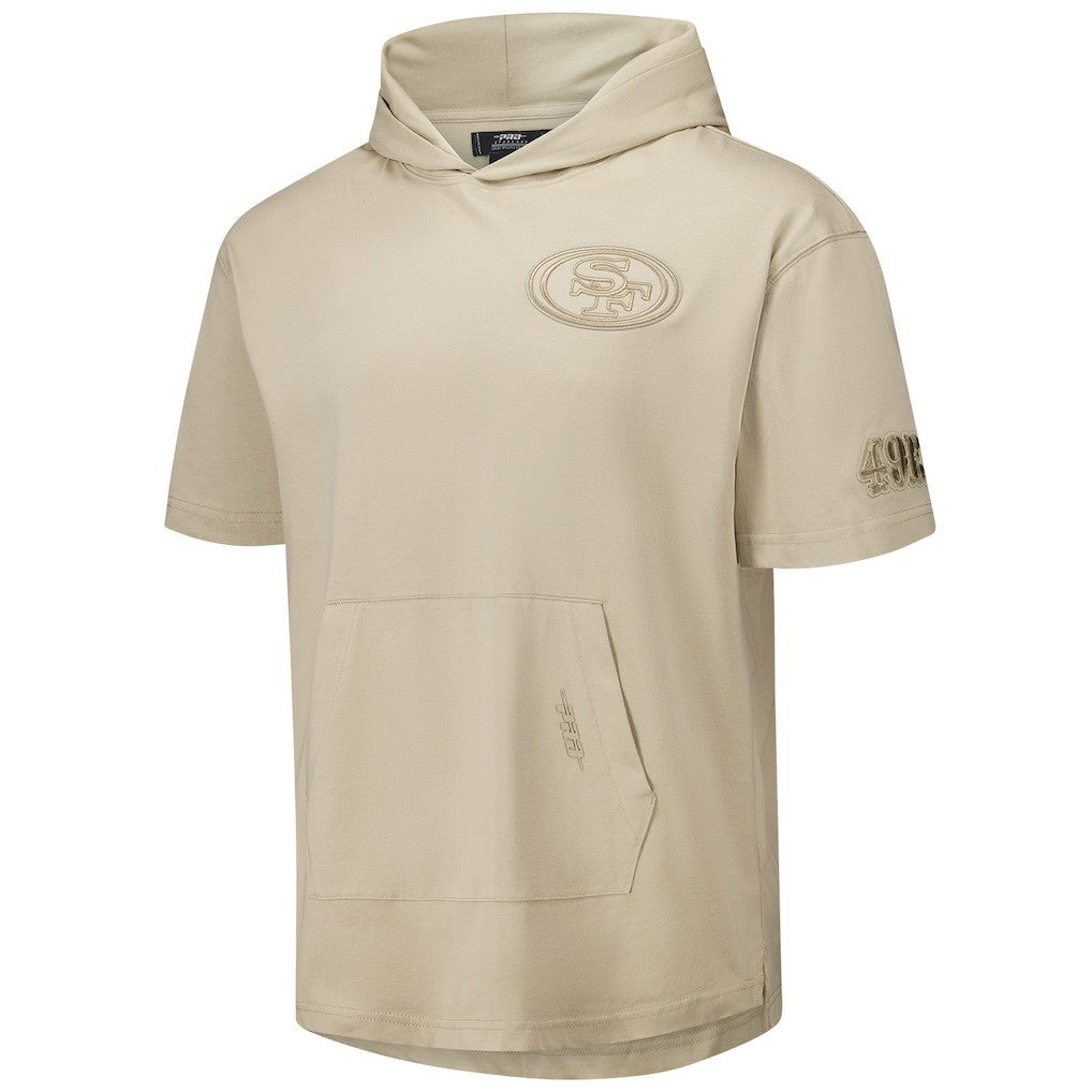 San Francisco 49ers Pro Standard Neutrals Capsule Short Sleeve Pullover Hoodie - Tan - NFL