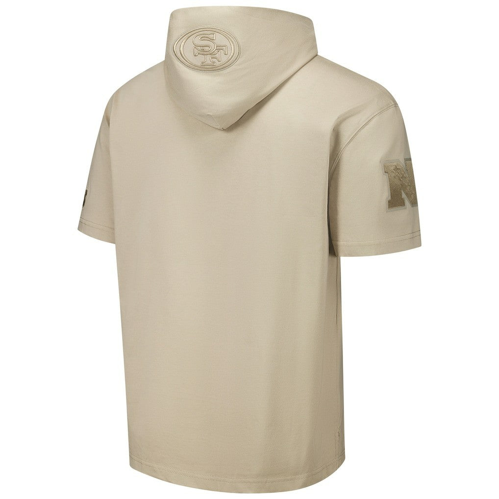 San Francisco 49ers Pro Standard Neutrals Capsule Short Sleeve Pullover Hoodie - Tan - NFL