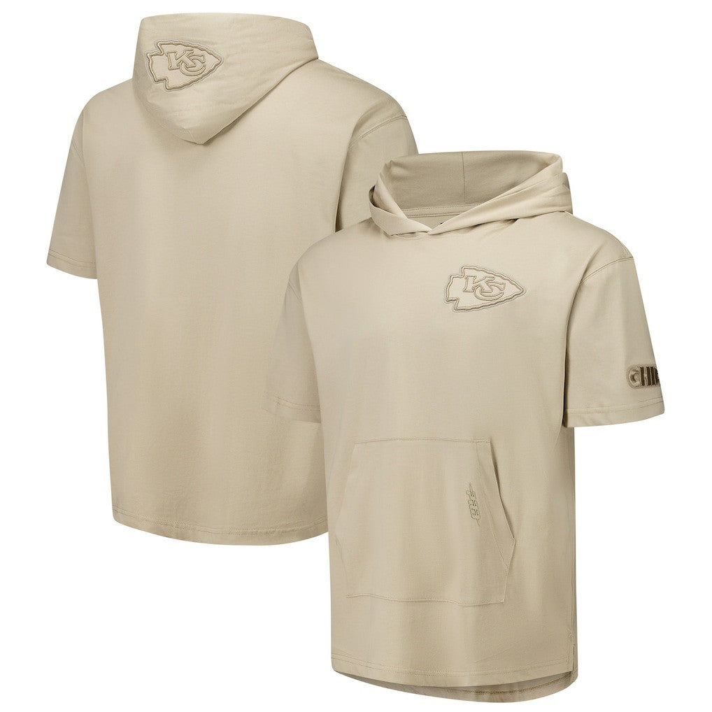 Kansas City Chiefs Pro Standard Neutrals Capsule Short Sleeve Pullover Hoodie - Tan - NFL