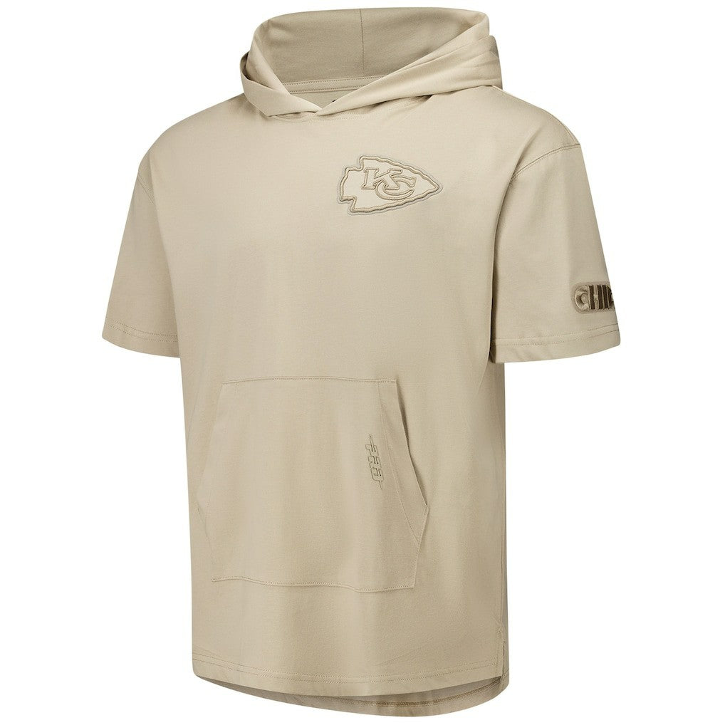 Kansas City Chiefs Pro Standard Neutrals Capsule Short Sleeve Pullover Hoodie - Tan - NFL
