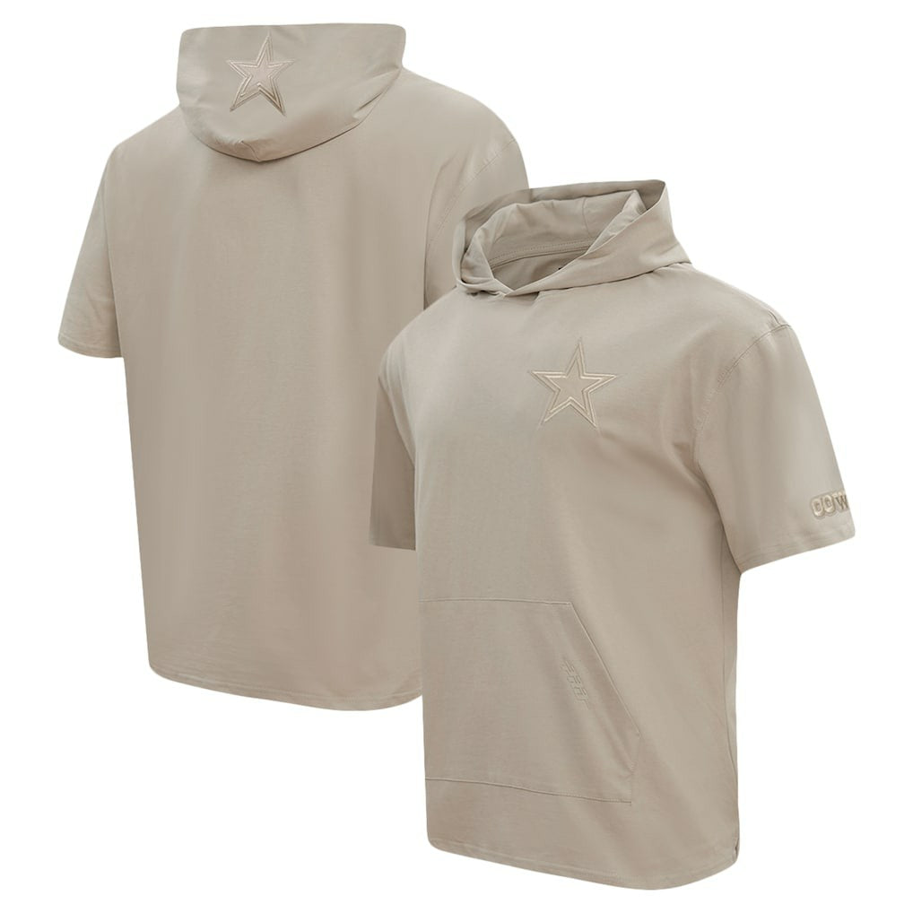 Dallas Cowboys Pro Standard Neutrals Capsule Short Sleeve Pullover Hoodie - Tan - NFL