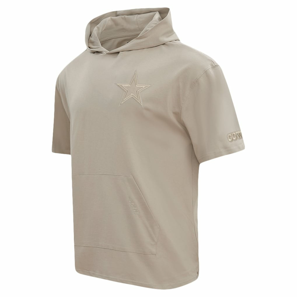 Dallas Cowboys Pro Standard Neutrals Capsule Short Sleeve Pullover Hoodie - Tan - NFL