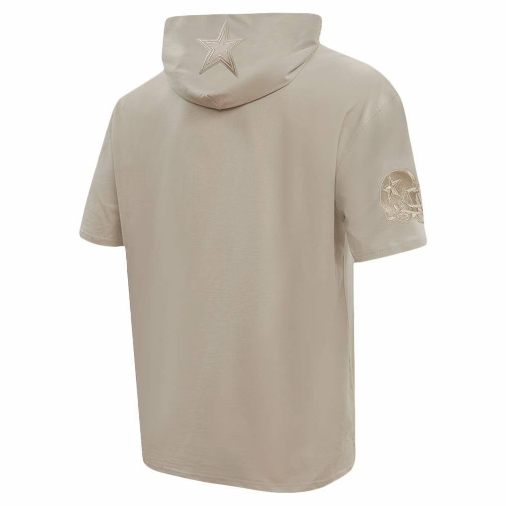 Dallas Cowboys Pro Standard Neutrals Capsule Short Sleeve Pullover Hoodie - Tan - NFL