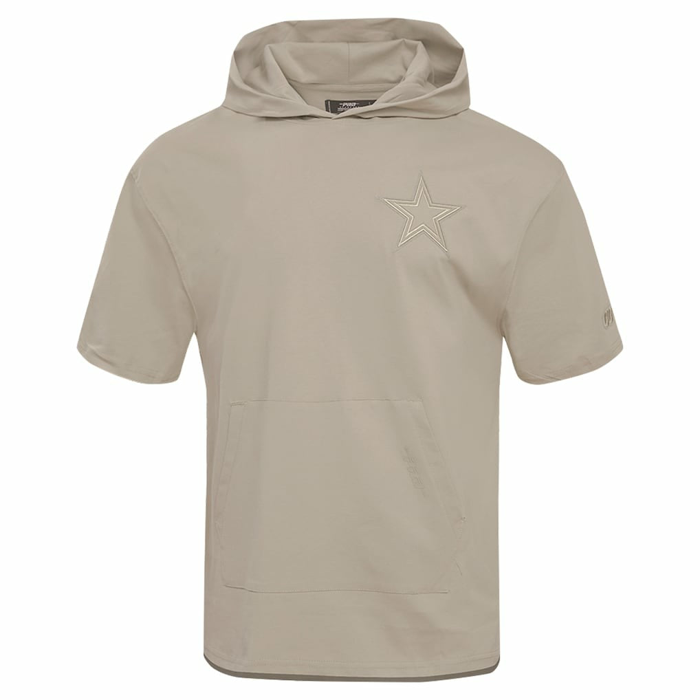 Dallas Cowboys Pro Standard Neutrals Capsule Short Sleeve Pullover Hoodie - Tan - NFL