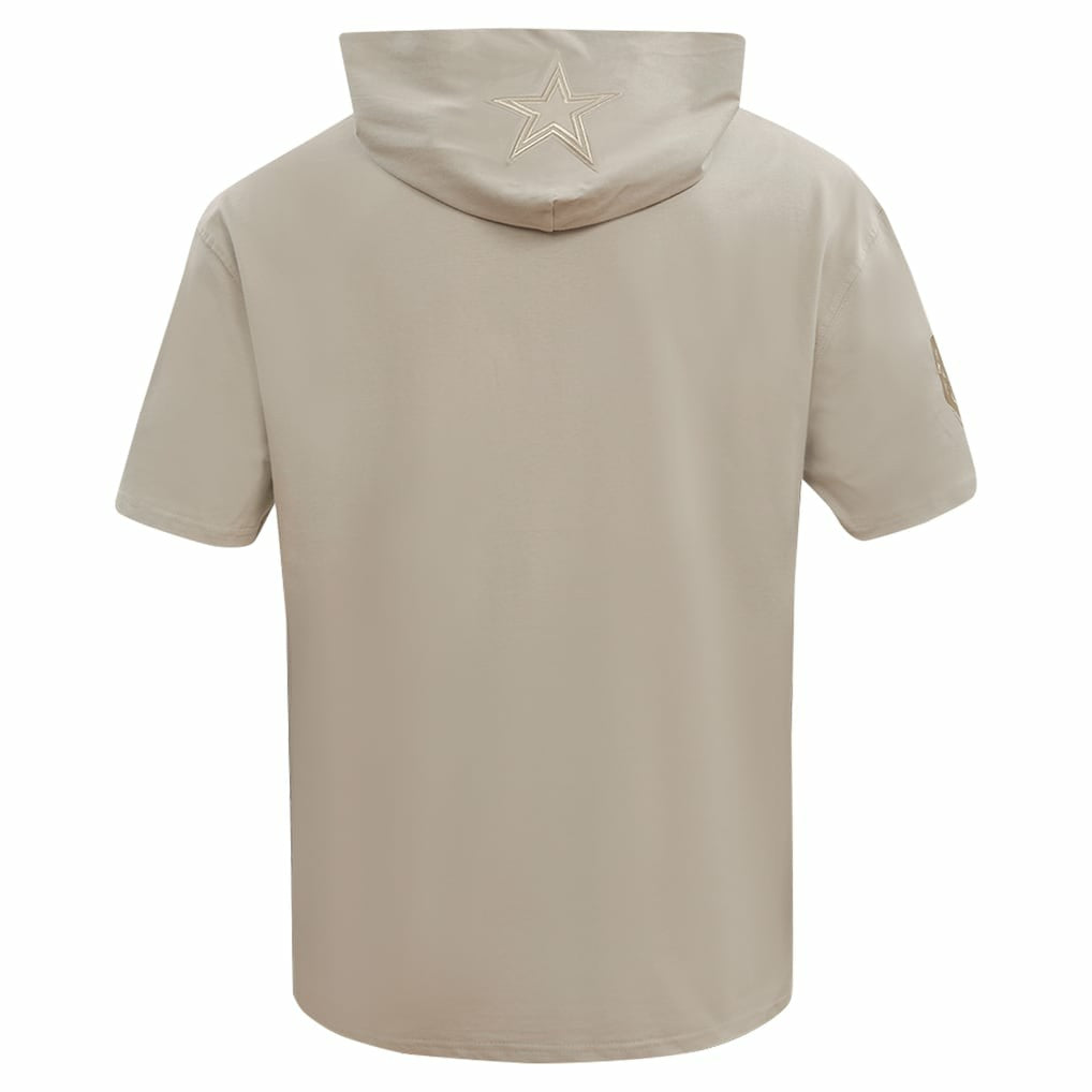 Dallas Cowboys Pro Standard Neutrals Capsule Short Sleeve Pullover Hoodie - Tan - NFL