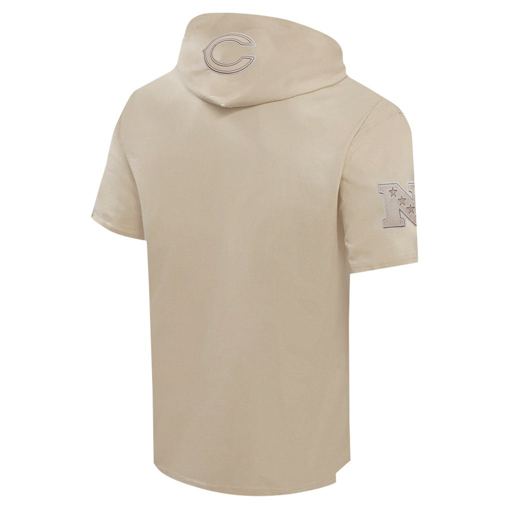 Chicago Bears Pro Standard Neutrals Capsule Short Sleeve Pullover Hoodie - Tan - NFL