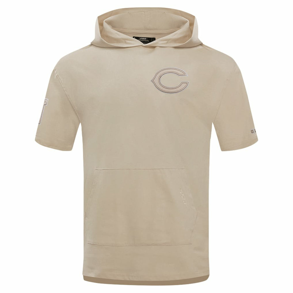 Chicago Bears Pro Standard Neutrals Capsule Short Sleeve Pullover Hoodie - Tan - NFL