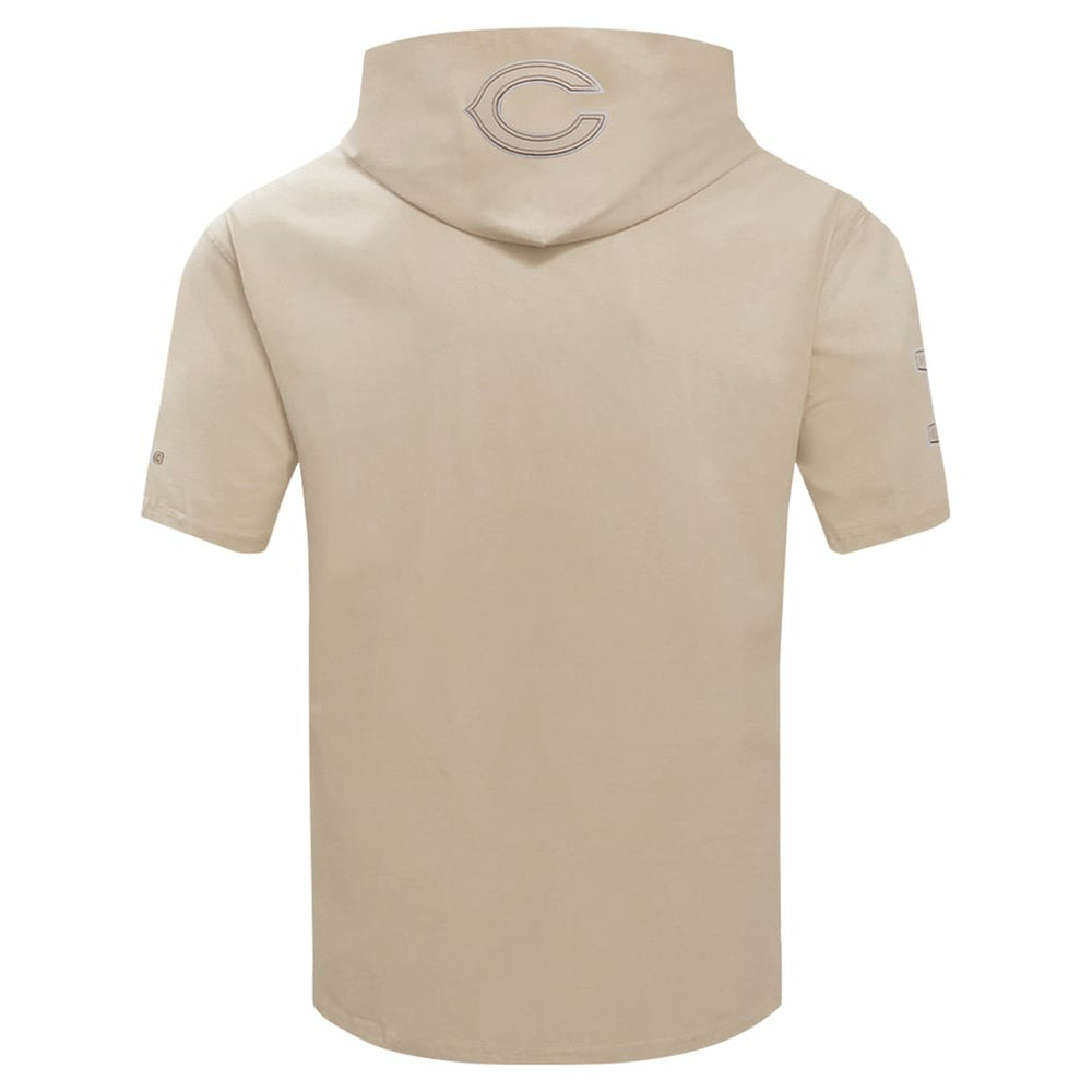 Chicago Bears Pro Standard Neutrals Capsule Short Sleeve Pullover Hoodie - Tan - NFL