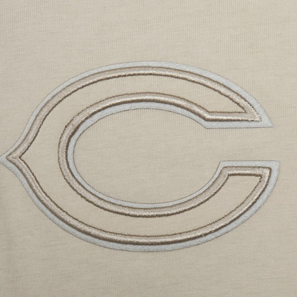 Chicago Bears Pro Standard Neutrals Capsule Short Sleeve Pullover Hoodie - Tan - NFL