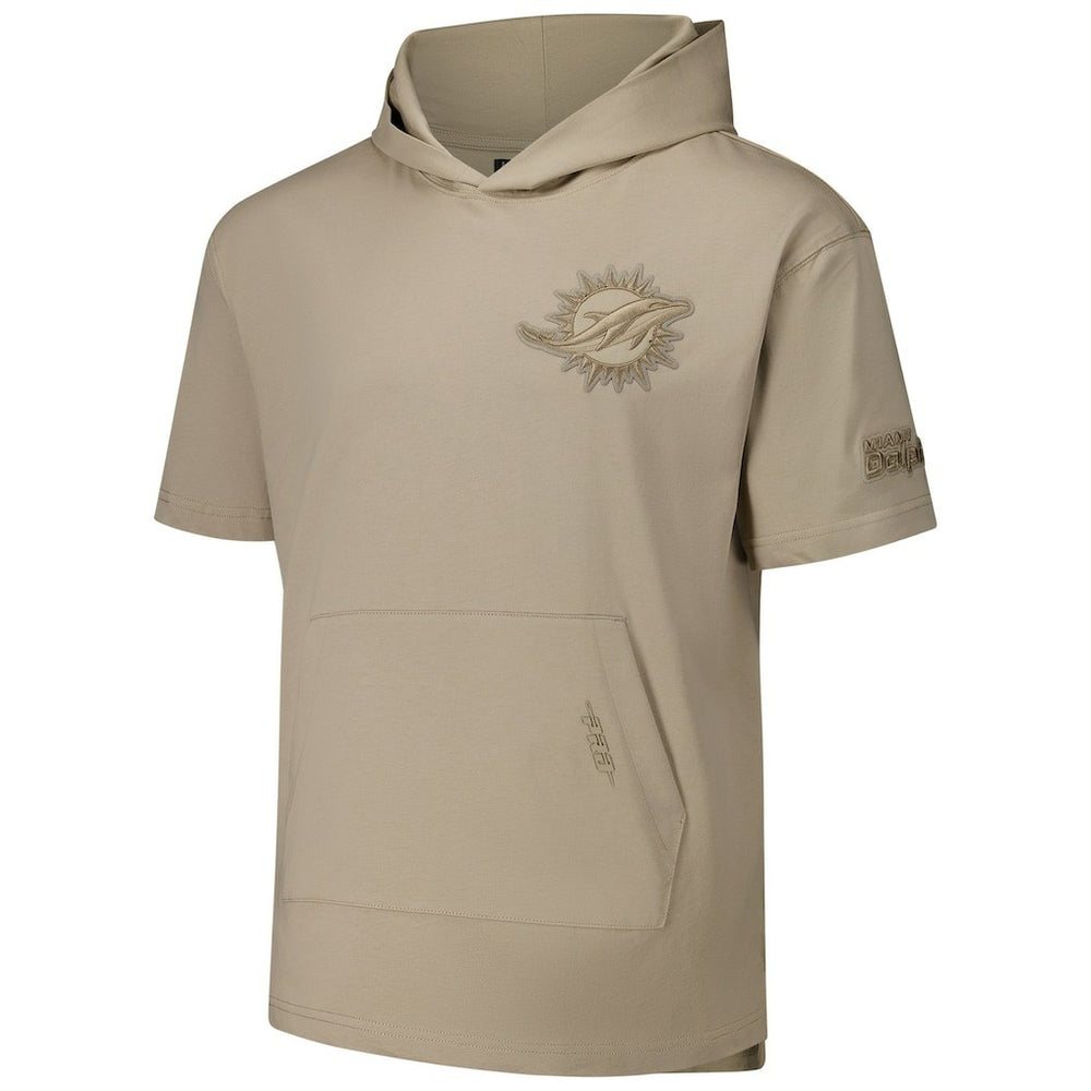Miami Dolphins Pro Standard Neutrals Capsule Short Sleeve Pullover Hoodie - Tan - NFL