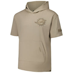 Miami Dolphins Pro Standard Neutrals Capsule Short Sleeve Pullover Hoodie - Tan - NFL