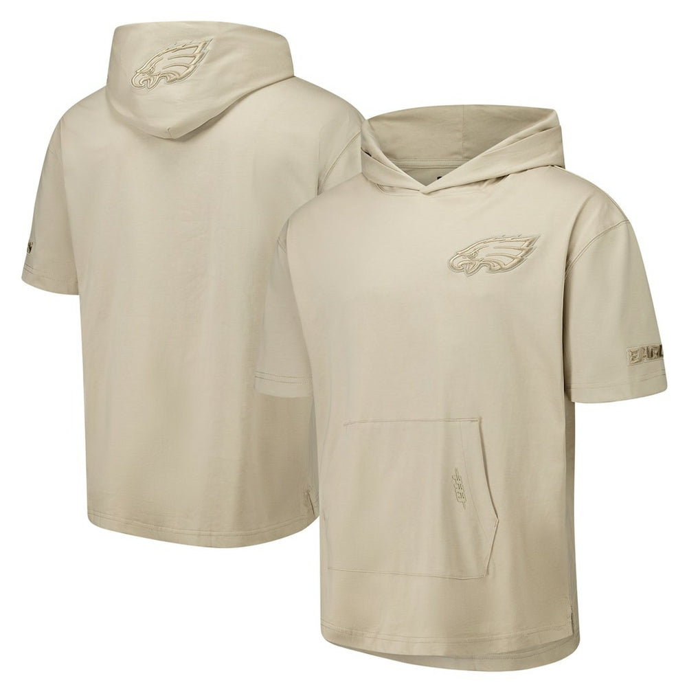 Philadelphia Eagles Pro Standard Neutrals Capsule Short Sleeve Pullover Hoodie - Tan - NFL