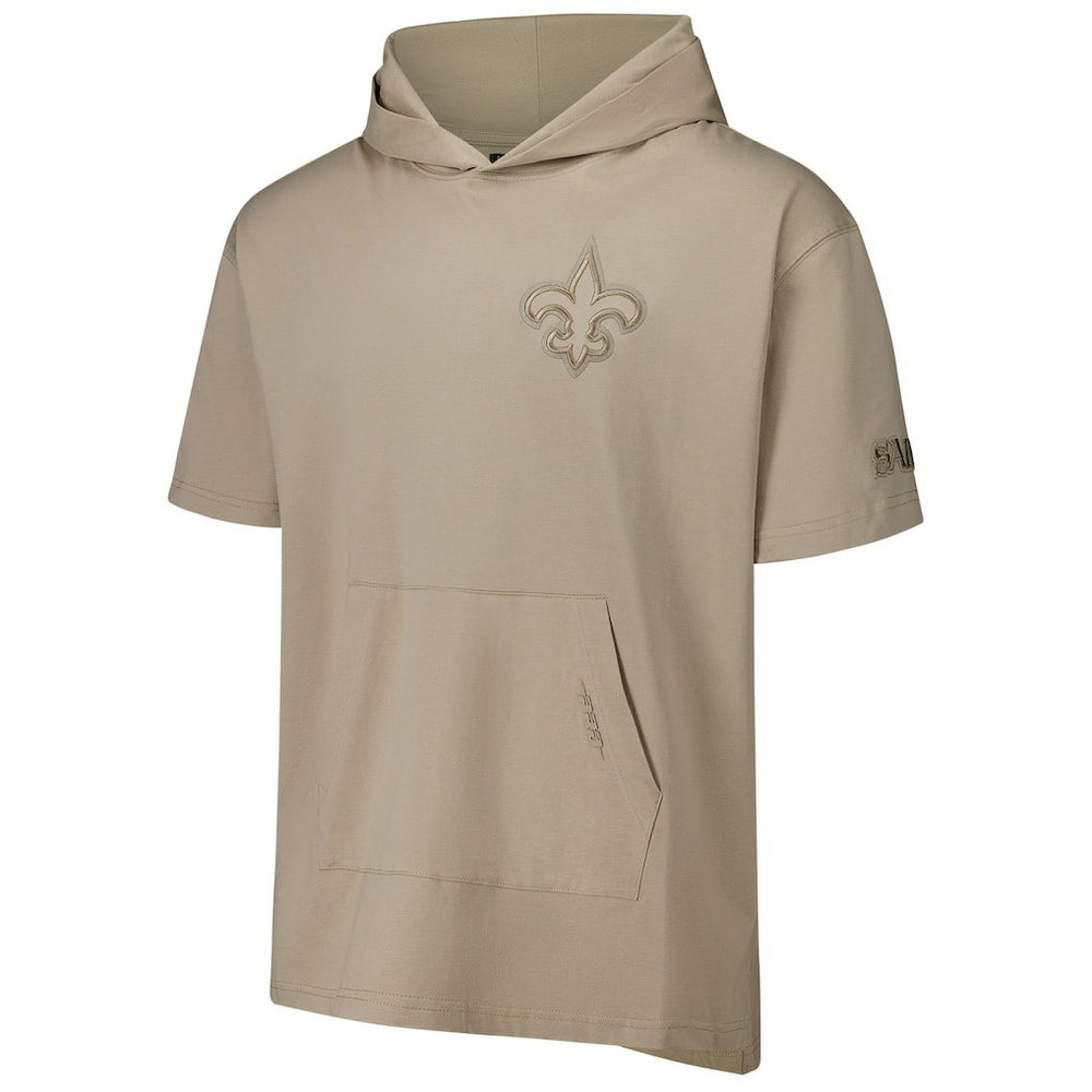 New Orleans Saints Pro Standard Neutrals Capsule Short Sleeve Pullover Hoodie - Tan - NFL