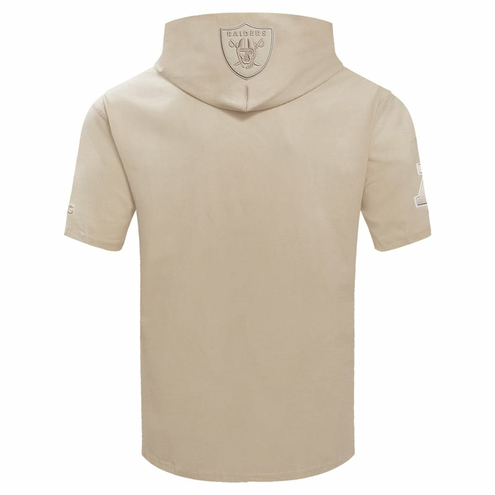Las Vegas Raiders Pro Standard Neutrals Capsule Short Sleeve Pullover Hoodie - Tan - NFL