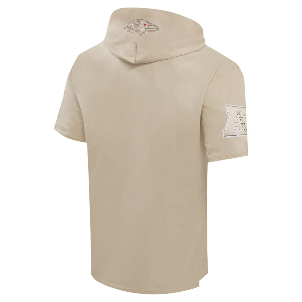 Baltimore Ravens Pro Standard Neutrals Capsule Short Sleeve Pullover Hoodie - Tan - NFL