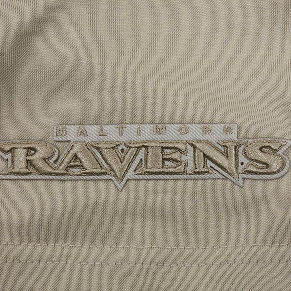 Baltimore Ravens Pro Standard Neutrals Capsule Short Sleeve Pullover Hoodie - Tan - NFL