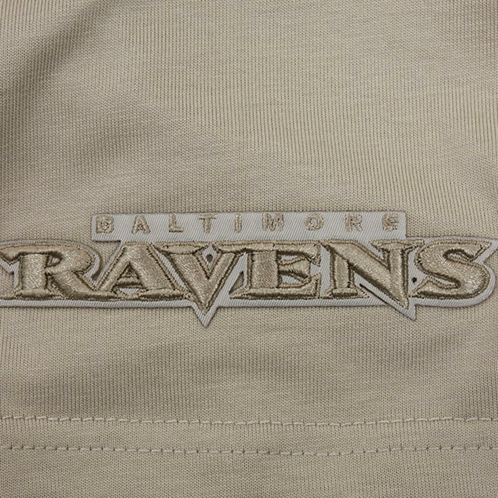 Baltimore Ravens Pro Standard Neutrals Capsule Short Sleeve Pullover Hoodie - Tan - NFL