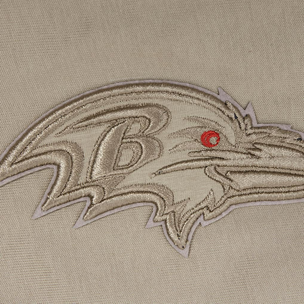 Baltimore Ravens Pro Standard Neutrals Capsule Short Sleeve Pullover Hoodie - Tan - NFL