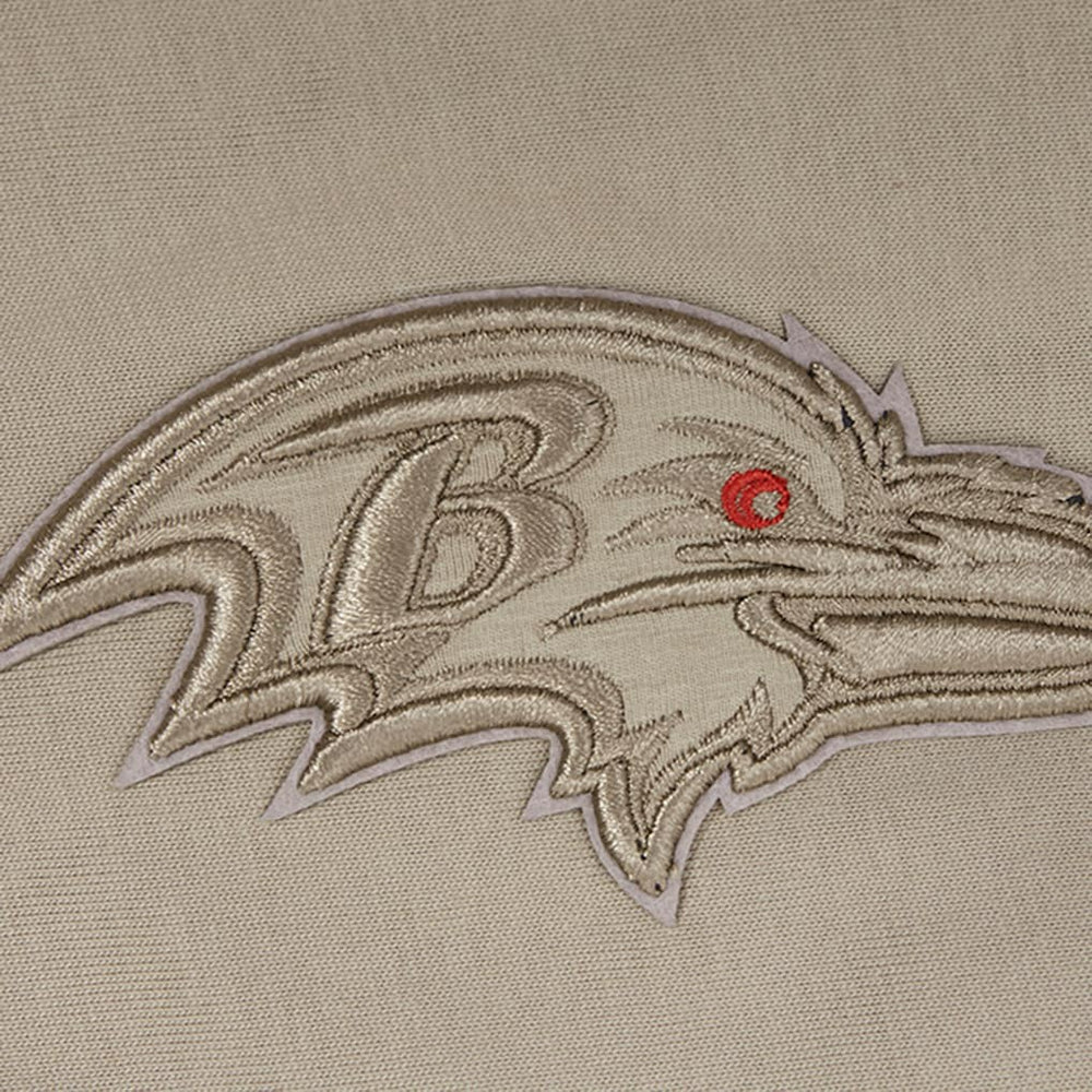 Baltimore Ravens Pro Standard Neutrals Capsule Short Sleeve Pullover Hoodie - Tan - NFL