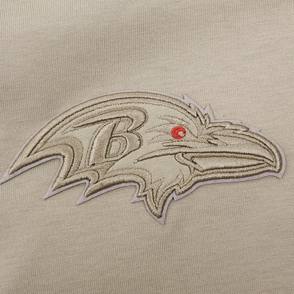 Baltimore Ravens Pro Standard Neutrals Capsule Short Sleeve Pullover Hoodie - Tan - NFL