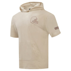 Cleveland Browns Pro Standard Neutrals Capsule Short Sleeve Pullover Hoodie - Tan - NFL
