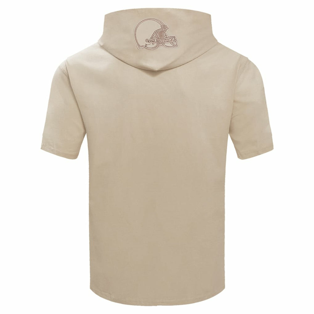 Cleveland Browns Pro Standard Neutrals Capsule Short Sleeve Pullover Hoodie - Tan - NFL