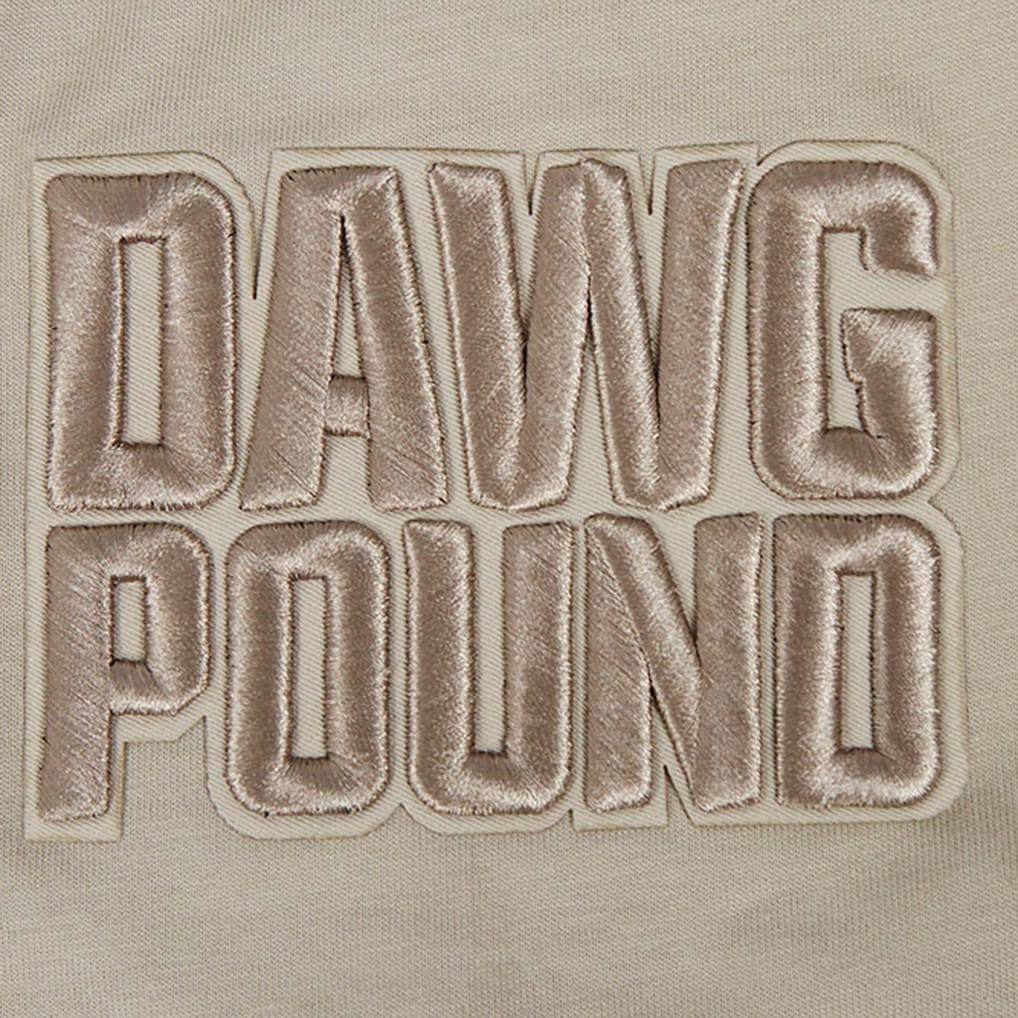 Cleveland Browns Pro Standard Neutrals Capsule Short Sleeve Pullover Hoodie - Tan - NFL