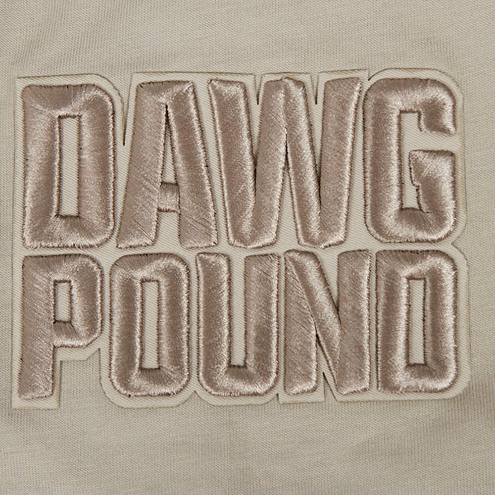 Cleveland Browns Pro Standard Neutrals Capsule Short Sleeve Pullover Hoodie - Tan - NFL