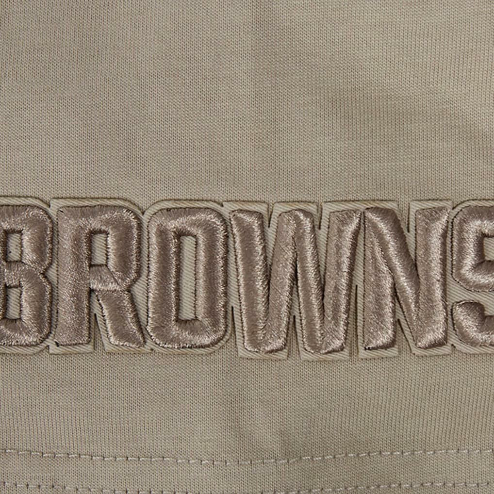 Cleveland Browns Pro Standard Neutrals Capsule Short Sleeve Pullover Hoodie - Tan - NFL