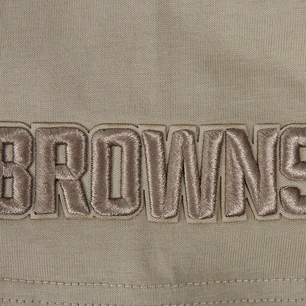 Cleveland Browns Pro Standard Neutrals Capsule Short Sleeve Pullover Hoodie - Tan - NFL