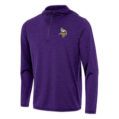 Minnesota Vikings Antigua Tidy Quarter-Zip Pullover Hoodie - Heather Purple - NFL