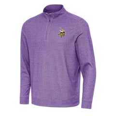 Minnesota Vikings Antigua Subtle Quarter-Zip Top - Heather Purple - NFL