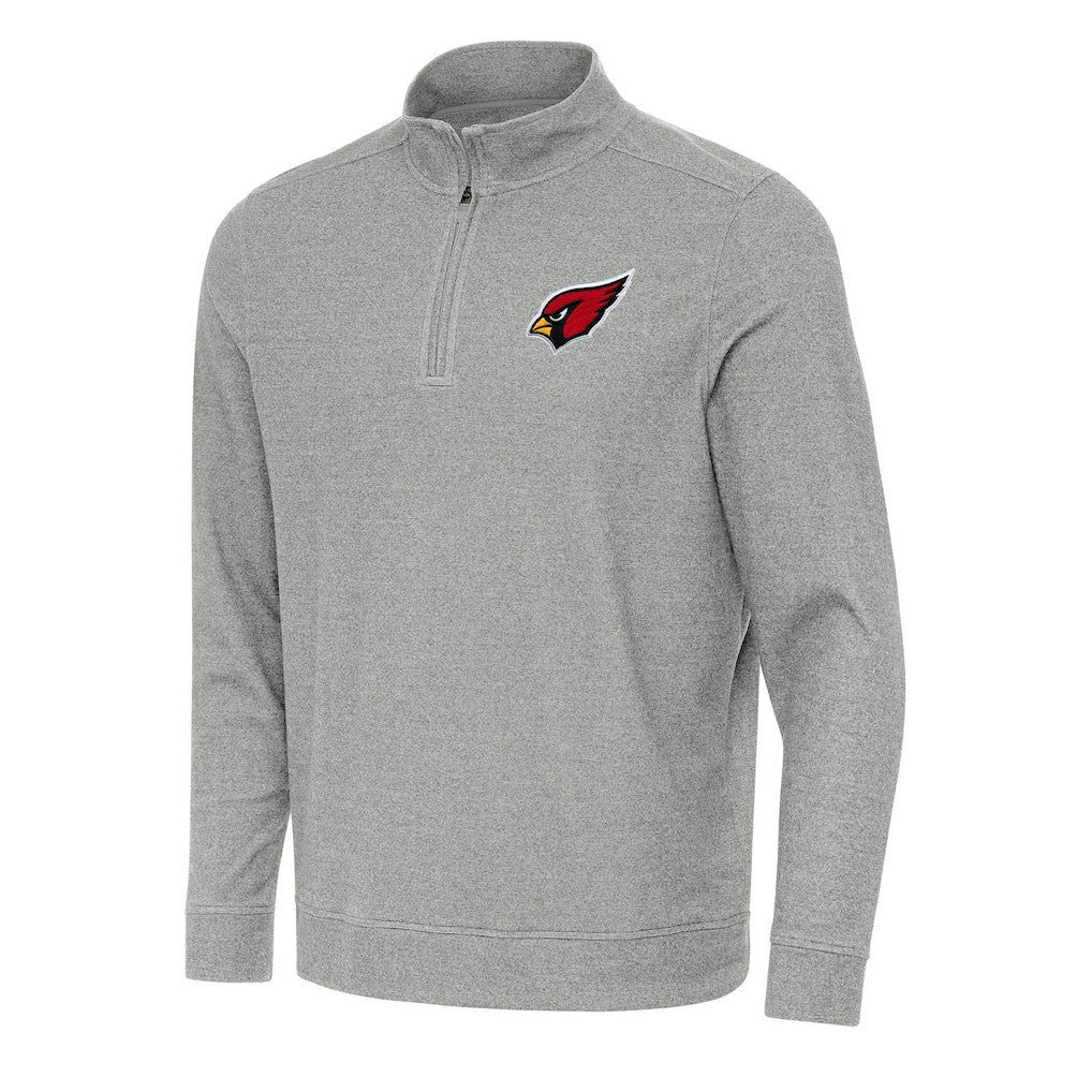 Arizona Cardinals Antigua Subtle Quarter-Zip Top - Heather Gray - NFL