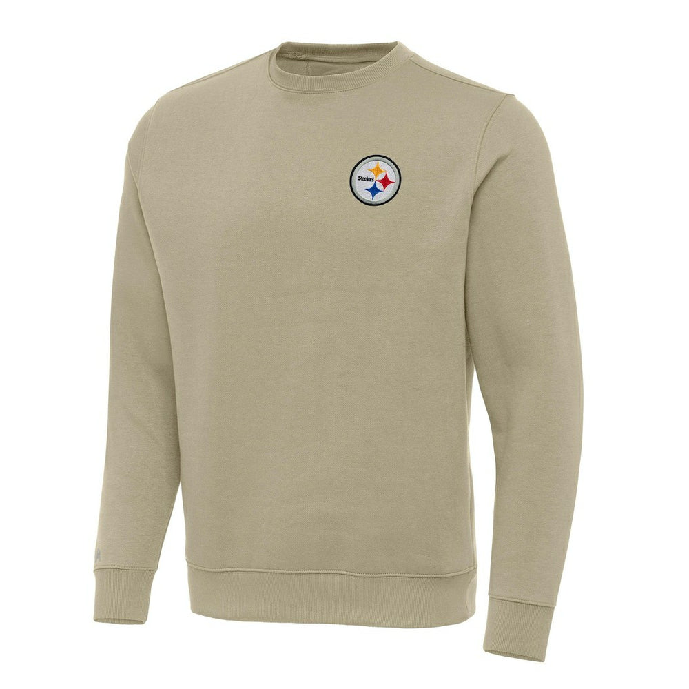 Pittsburgh Steelers Antigua Victory Pullover Sweatshirt - Khaki - NFL