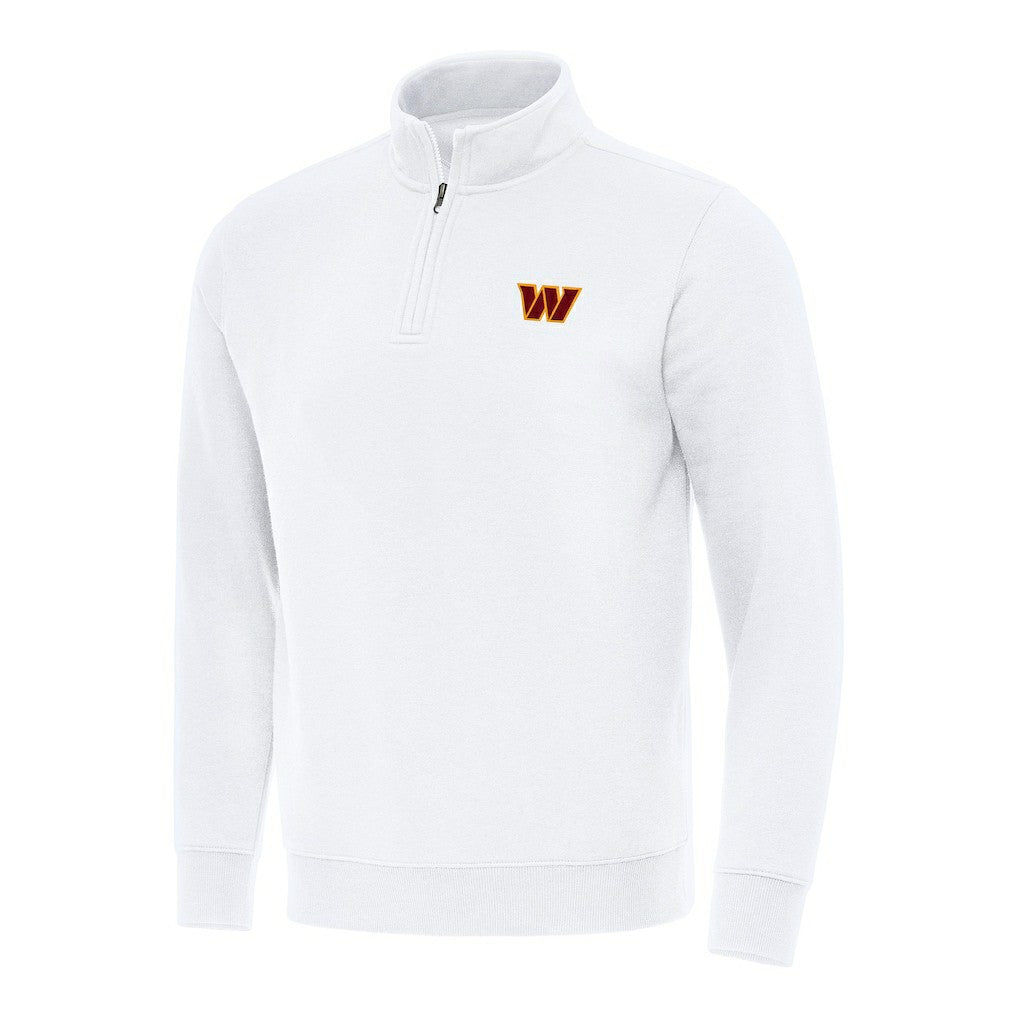 Washington Commanders Antigua Victory Quarter-Zip Pullover Top - White - NFL