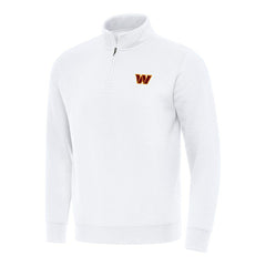 Washington Commanders Antigua Victory Quarter-Zip Pullover Top - White - NFL