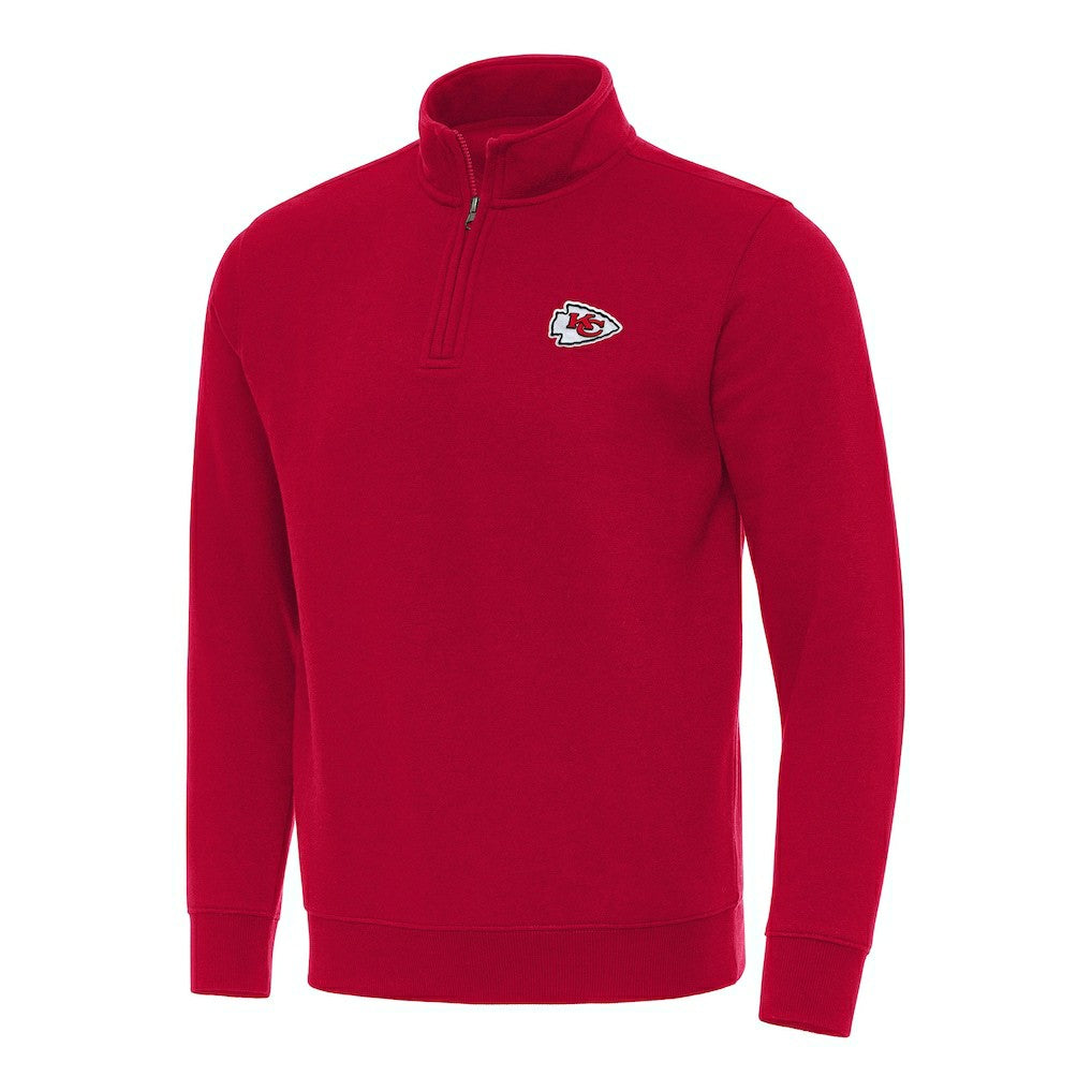 Kansas City Chiefs Antigua Victory Quarter-Zip Pullover Top - Red - NFL