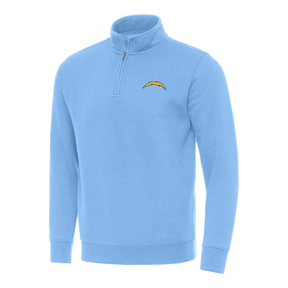 Los Angeles Chargers Antigua Victory Quarter-Zip Pullover Top - Powder Blue - NFL