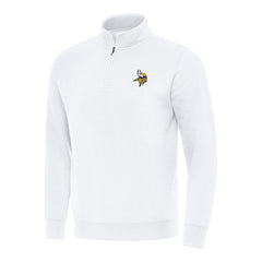Minnesota Vikings Antigua Victory Quarter-Zip Pullover Top - White - NFL