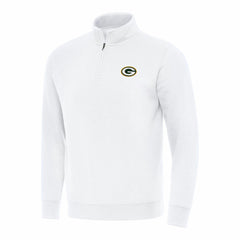 Green Bay Packers Antigua Victory Quarter-Zip Pullover Top - White - NFL