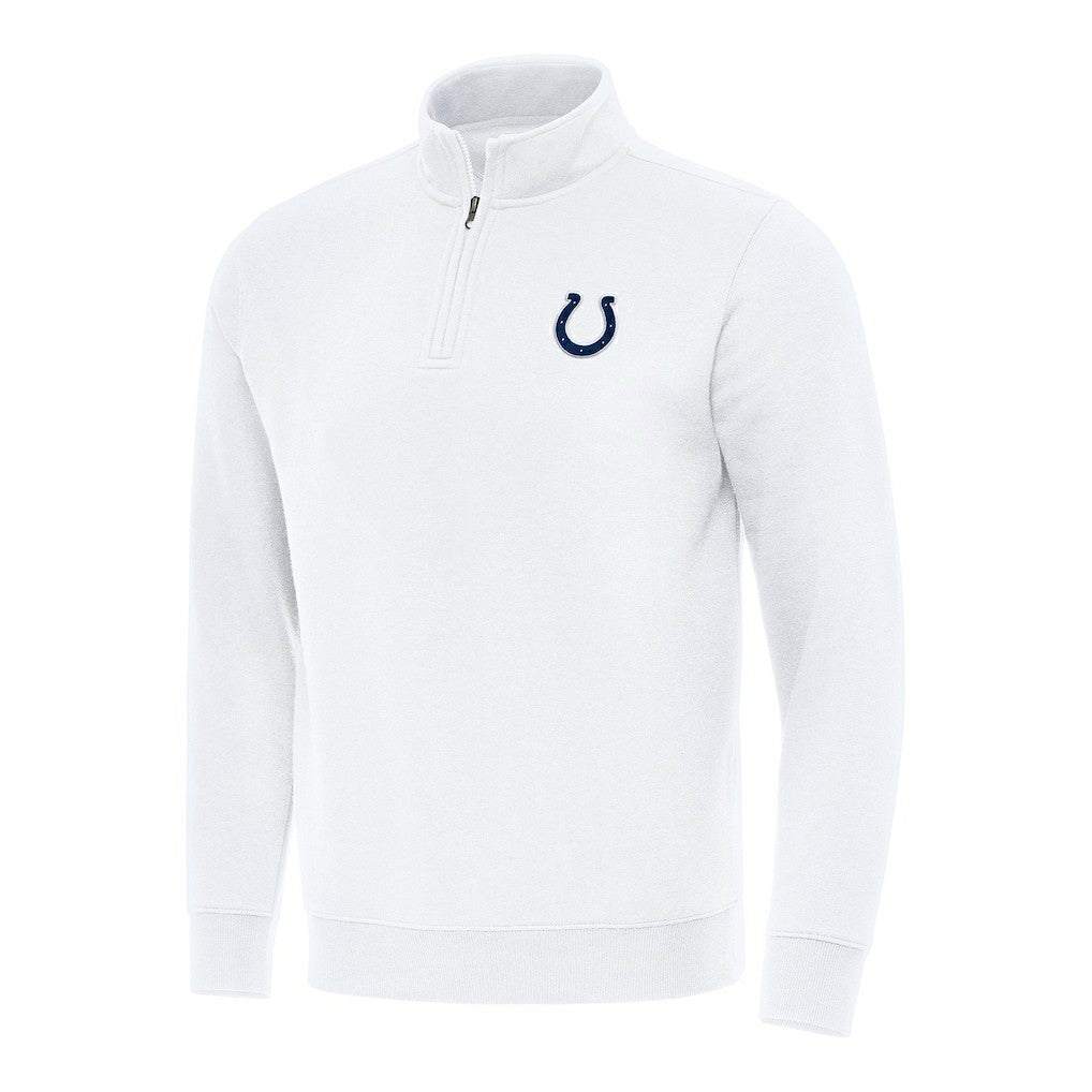 Indianapolis Colts Antigua Victory Quarter-Zip Pullover Top - White - NFL