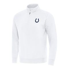 Indianapolis Colts Antigua Victory Quarter-Zip Pullover Top - White - NFL