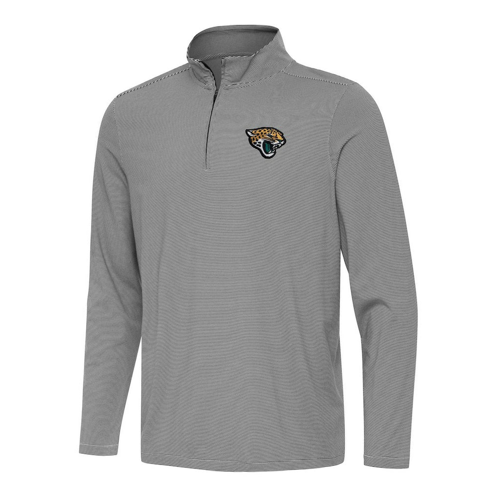 Jacksonville Jaguars Antigua Twine Quarter-Zip Jacket - Black/White - NFL