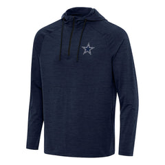 Dallas Cowboys Antigua Spikes Quarter-Zip Pullover Hoodie - Heather Navy - NFL