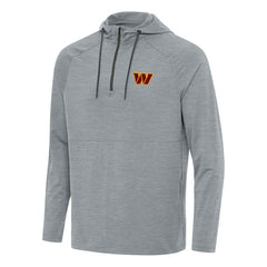Washington Commanders Antigua Spikes Quarter-Zip Pullover Hoodie - Heather Gray - NFL