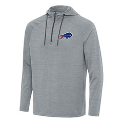Buffalo Bills Antigua Spikes Quarter-Zip Pullover Hoodie - Heather Gray - NFL